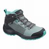 Kids' Salomon OUTWARD CLIMASALOMON WATERPROOF Hiking Shoes Green / Black | US-ZCAR026