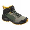 Kids' Salomon OUTWARD CLIMASALOMON WATERPROOF Hiking Shoes Green / Black | US-ZCAR026