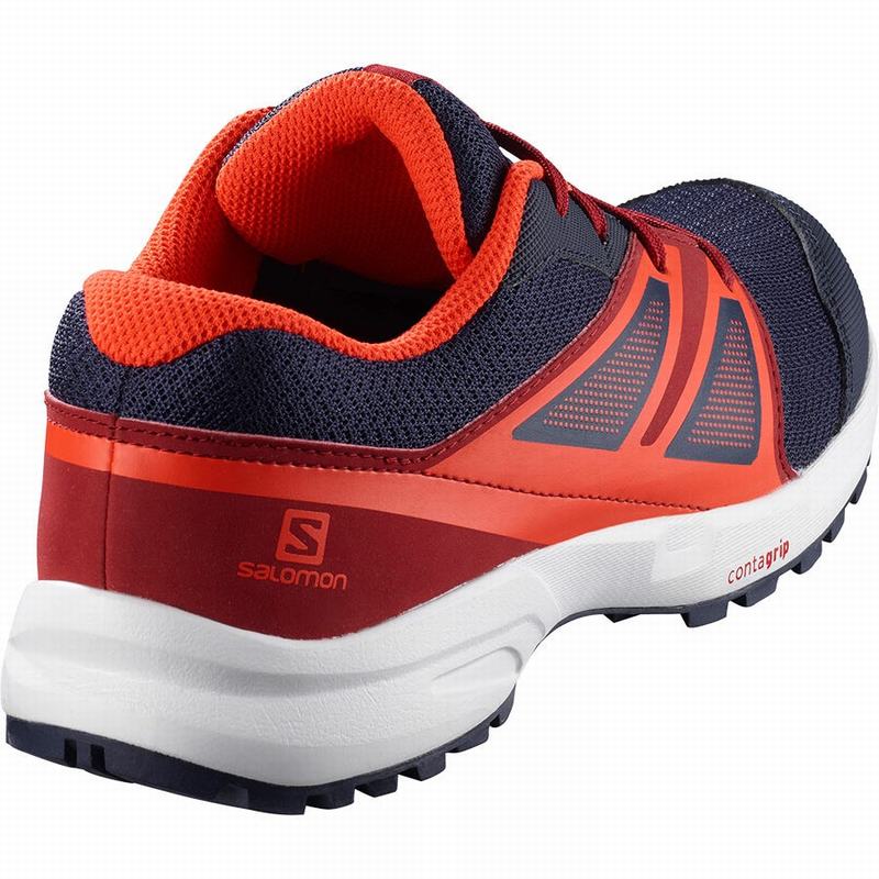 Kids' Salomon SENSE J Trail Running Shoes Blue / Red | US-JOSN249