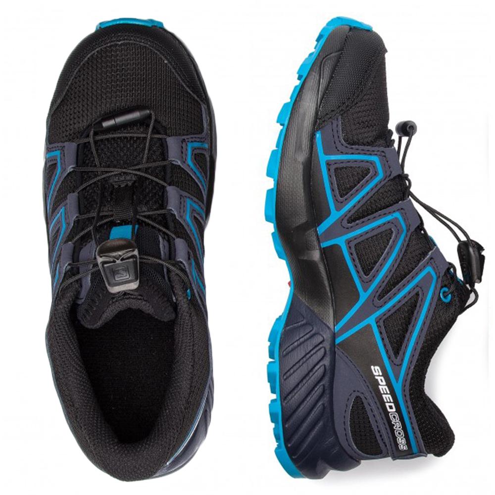 Kids' Salomon SPEEDCROSS J Trail Running Shoes Black | US-DOXV309