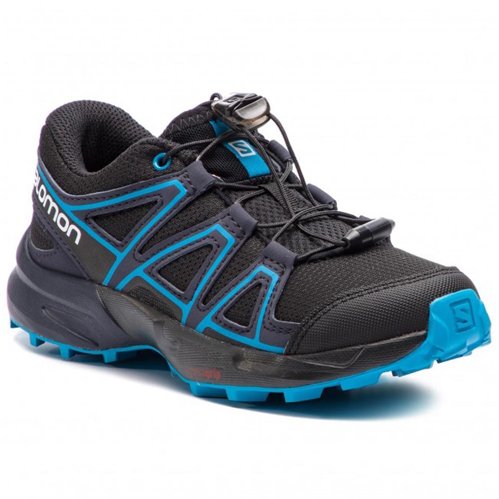 Kids' Salomon SPEEDCROSS J Trail Running Shoes Black | US-DOXV309