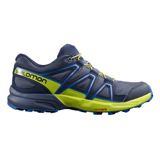 Kids' Salomon SPEEDCROSS J Trail Running Shoes Yellow / Black | US-GXJC462