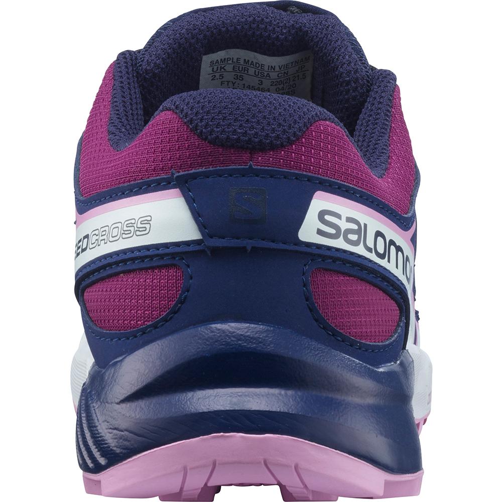 Kids' Salomon SPEEDCROSS J Trail Running Shoes Purple | US-VTBY830