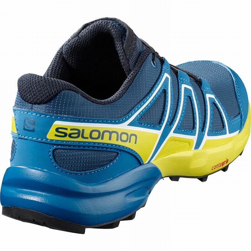 Kids' Salomon SPEEDCROSS Trail Running Shoes Navy | US-SMIV869