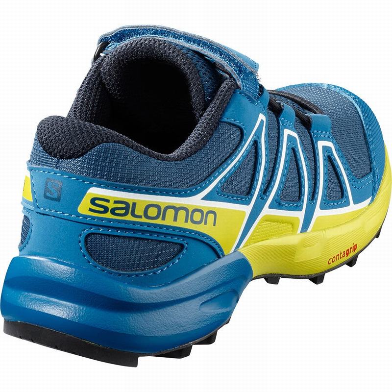 Kids' Salomon SPEEDCROSS Trail Running Shoes Navy | US-YXJK571