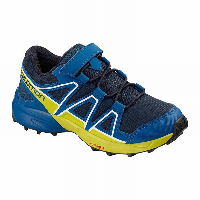 Kids\' Salomon SPEEDCROSS Trail Running Shoes Navy | US-YXJK571