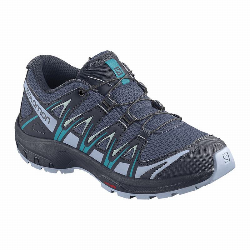 Kids\' Salomon XA PRO 3D J Hiking Shoes Blue Indigo / Blue | US-SBGN036