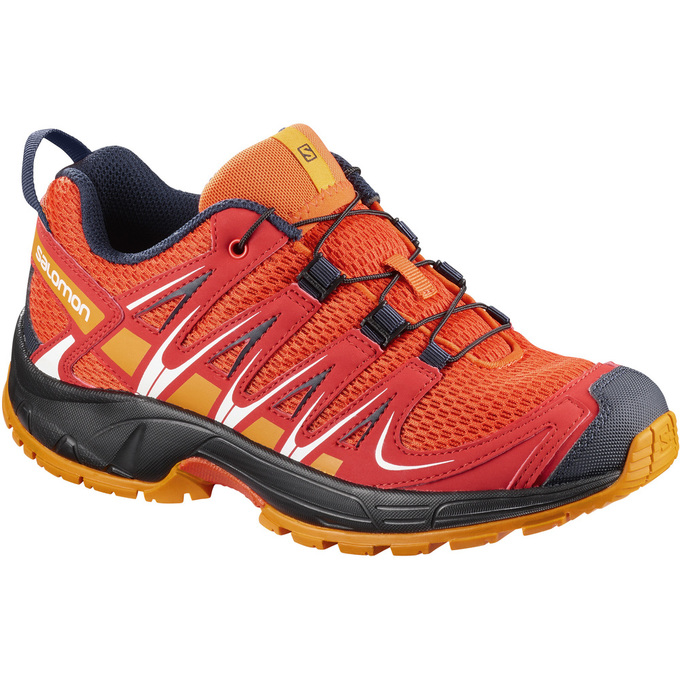 Kids\' Salomon XA PRO 3D J Trail Running Shoes Orange / Black | US-BGWI120