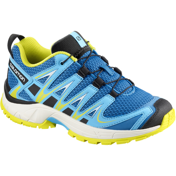 Kids\' Salomon XA PRO 3D J Trail Running Shoes Blue | US-QLAP045