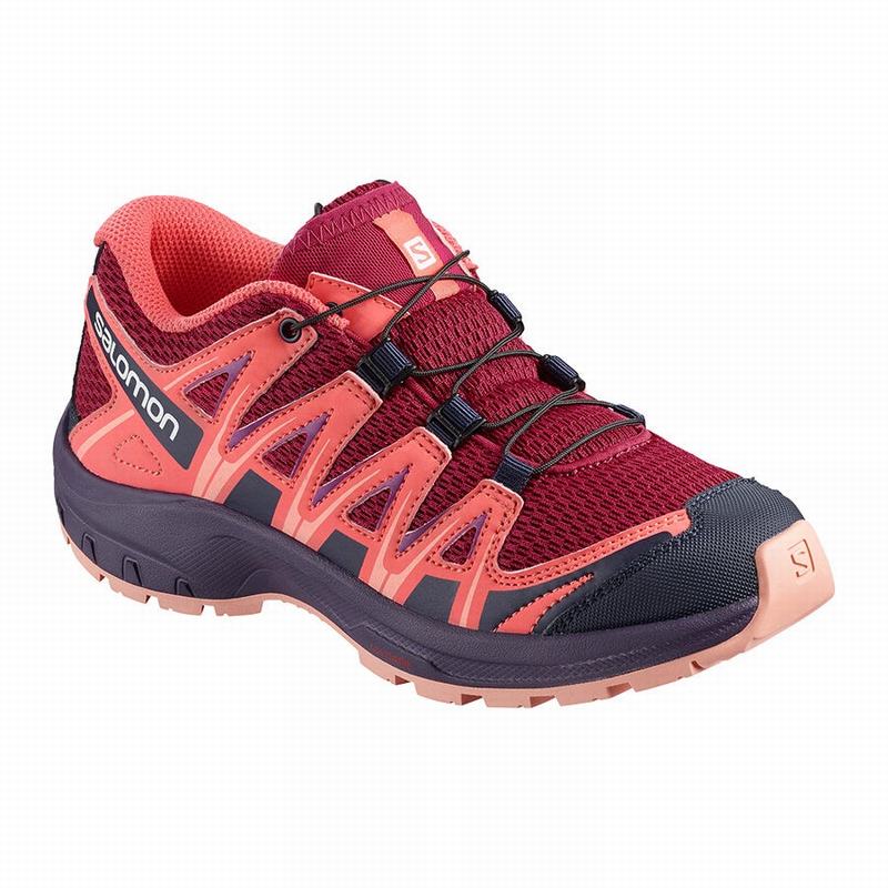 Kids\' Salomon XA PRO 3D J Trail Running Shoes Red / Orange | US-UCLE219