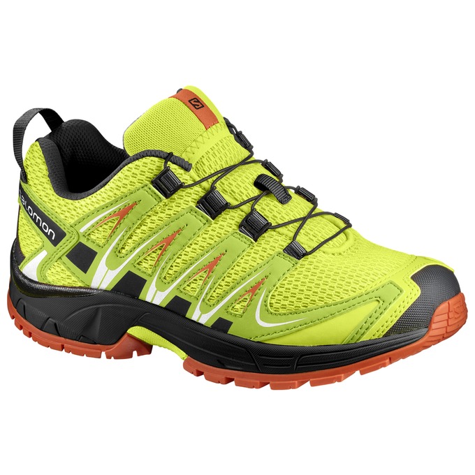 Kids\' Salomon XA PRO 3D J Trail Running Shoes Yellow / Black | US-YJCS215