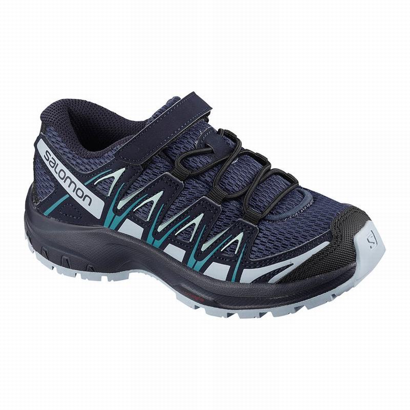 Kids\' Salomon XA PRO 3D K Hiking Shoes Blue Indigo / Blue | US-KWGO462