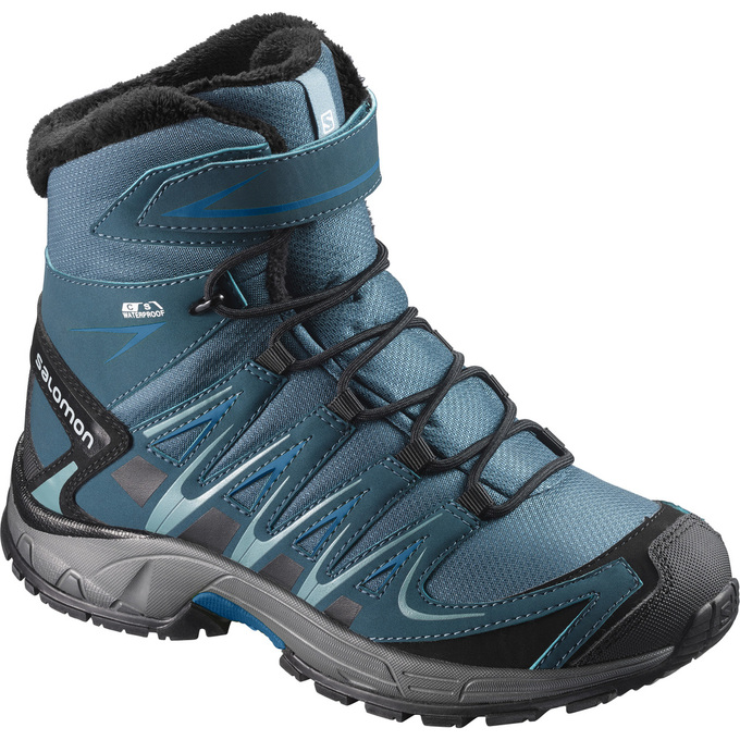 Kids\' Salomon XA PRO 3D TS CSWP K Winter Boots Deep Turquoise | US-OAPM162