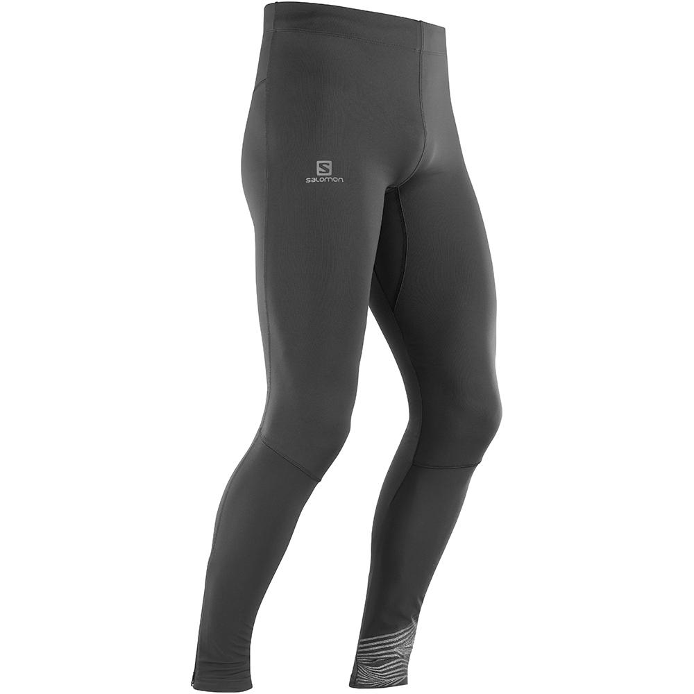 Men\'s Salomon AGILE LONG M Tights Black | US-IPEN796