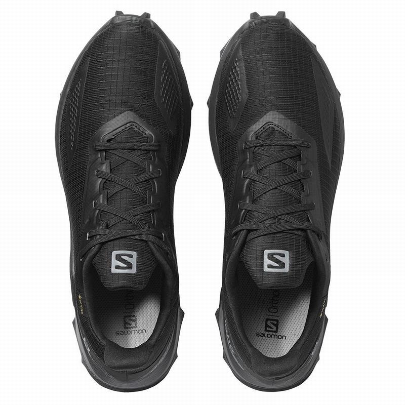 Men's Salomon ALPHACROSS BLAST GTX Trail Running Shoes Black | US-ZTOR987