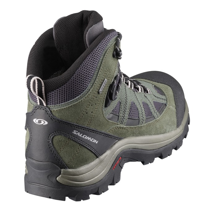 Men's Salomon AUTHENTIC LTR GTX Hiking Boots Olive / Black | US-BIEF748