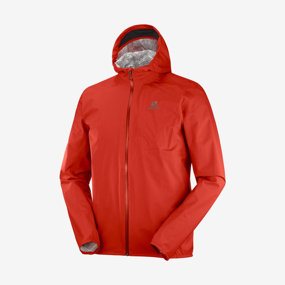 Men's Salomon BONATTI 2.5L Waterproof Jackets Orange | US-OQWI963