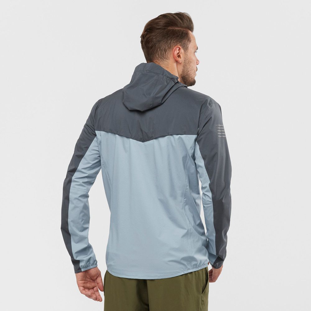 Men's Salomon BONATTI 2.5L Waterproof Jackets Ashley Blue | US-VKTD612