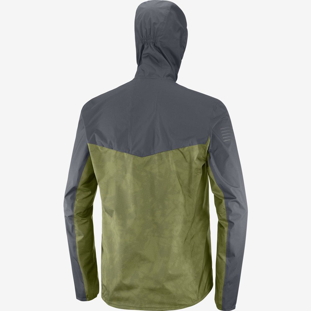 Men's Salomon BONATTI 2.5L Waterproof Jackets Olive | US-YXVR526