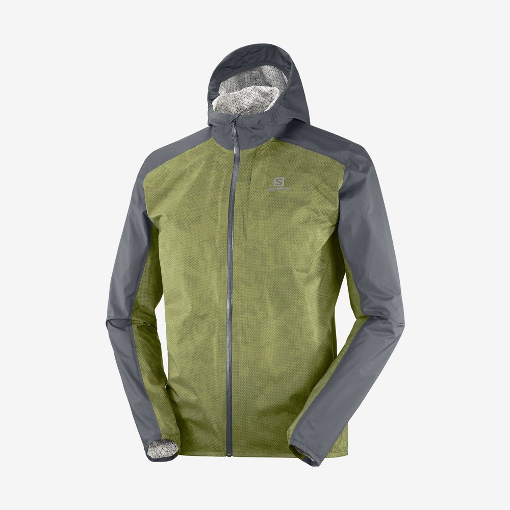 Men's Salomon BONATTI 2.5L Waterproof Jackets Olive | US-YXVR526