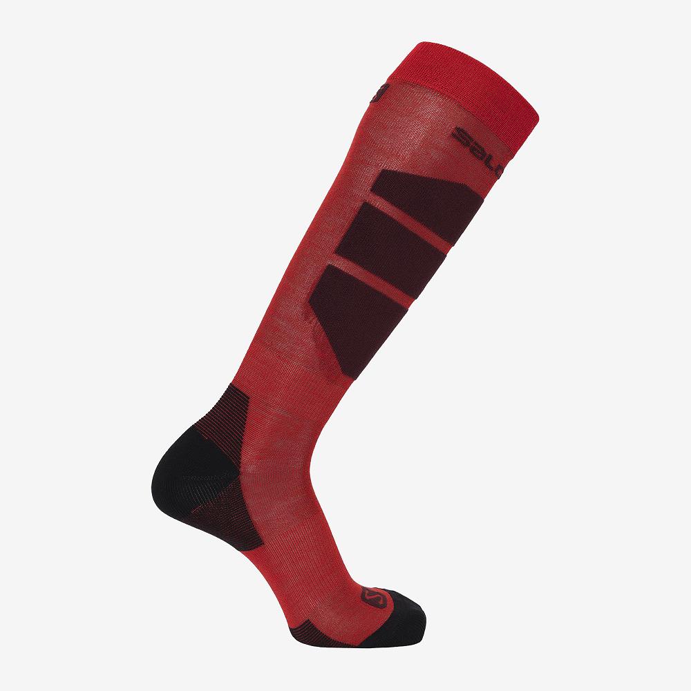 Men's Salomon COMFORT Socks Red | US-QOLZ217