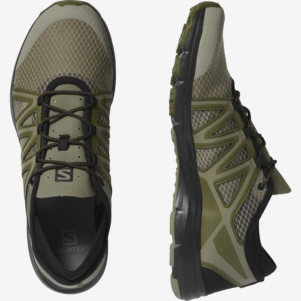 Men's Salomon CROSSAMPHIBIAN SWIFT 2 Hiking Shoes Olive | US-TKLU809