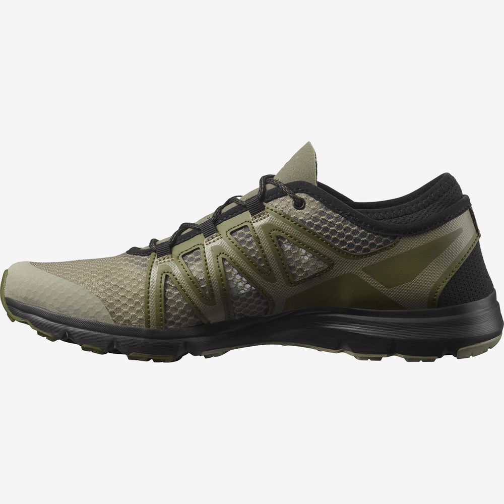 Men's Salomon CROSSAMPHIBIAN SWIFT 2 Hiking Shoes Olive | US-TKLU809