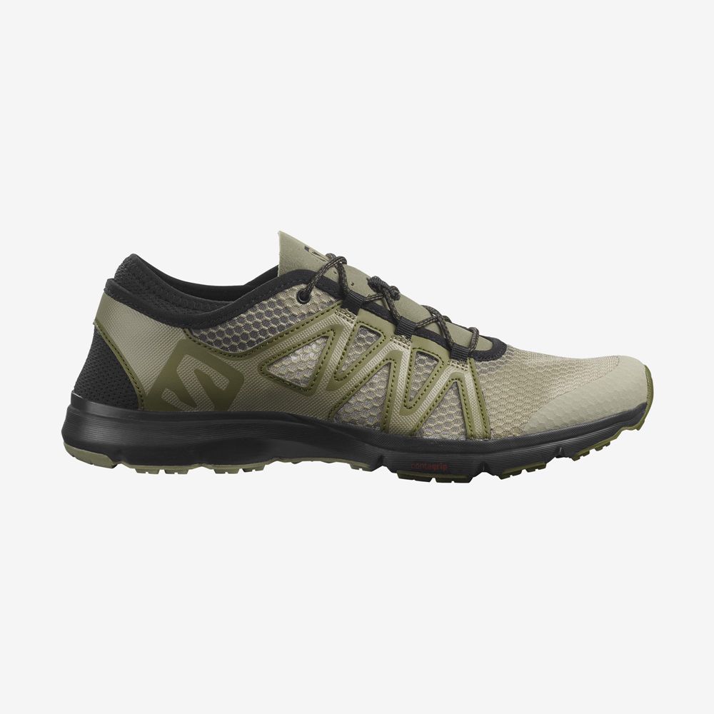 Men\'s Salomon CROSSAMPHIBIAN SWIFT 2 Hiking Shoes Olive | US-TKLU809