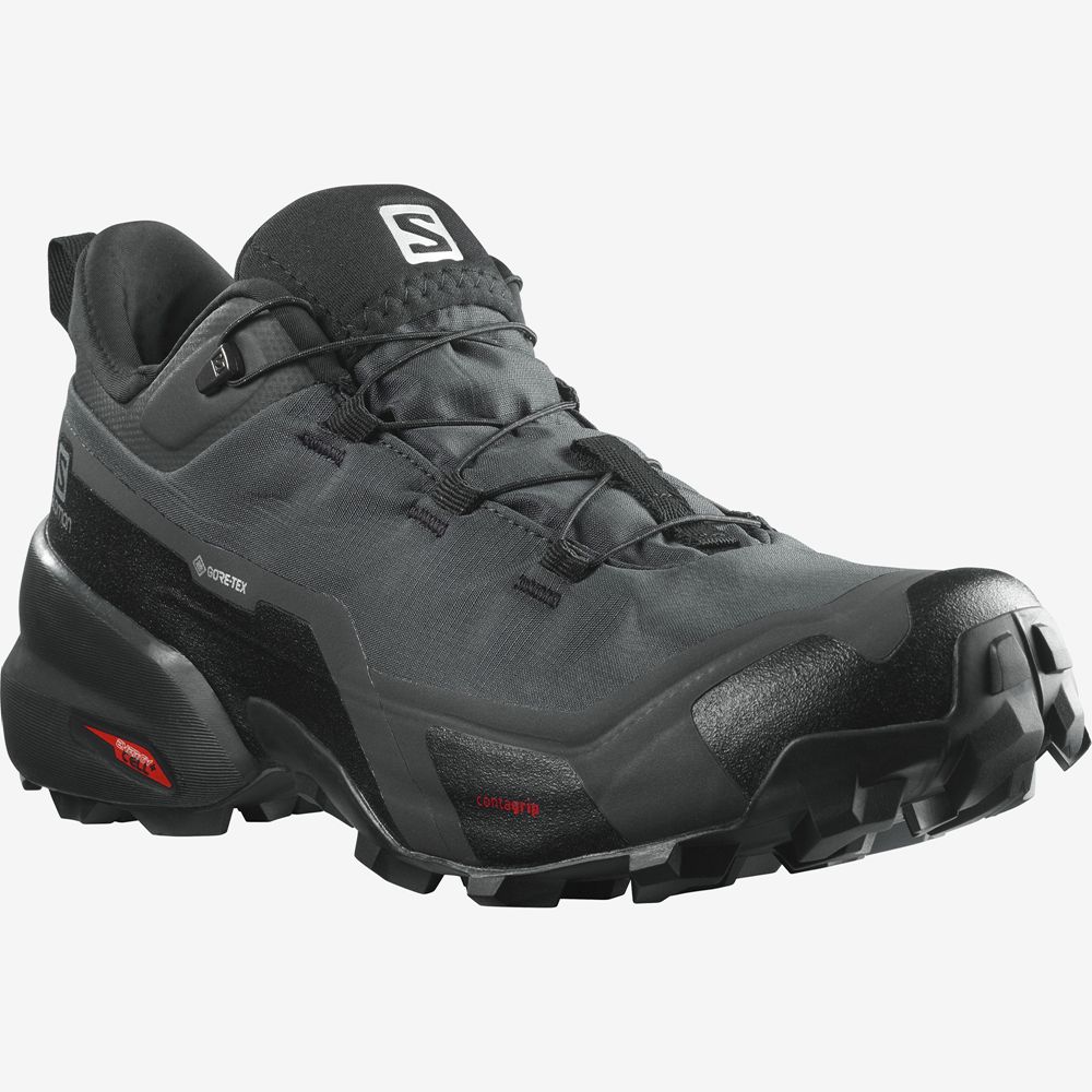 Men's Salomon CROSS HIKE GORE-TEX Hiking Shoes Black | US-SOJI216