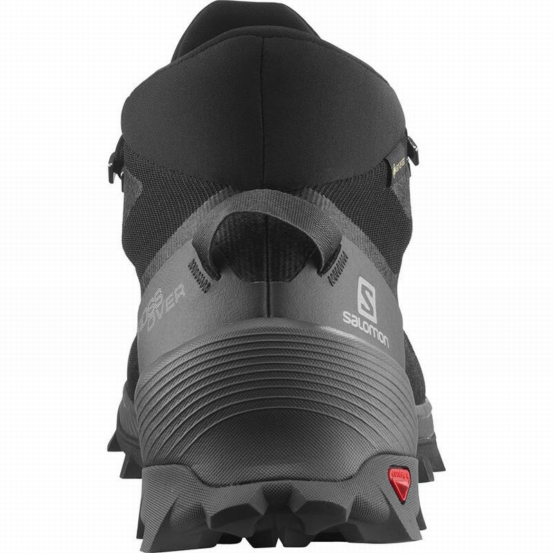 Men's Salomon CROSS OVER CHUKKA GORE-TEX Hiking Shoes Black | US-RFAQ714