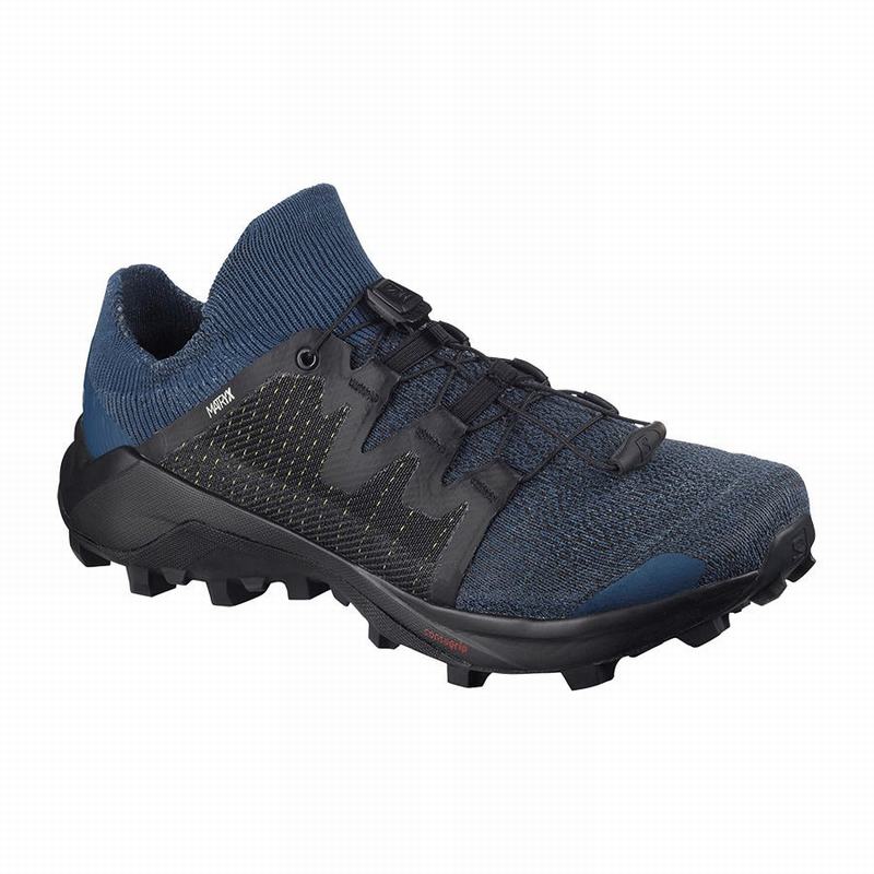 Men\'s Salomon CROSS /PRO Trail Running Shoes Navy / Black | US-VWBK273