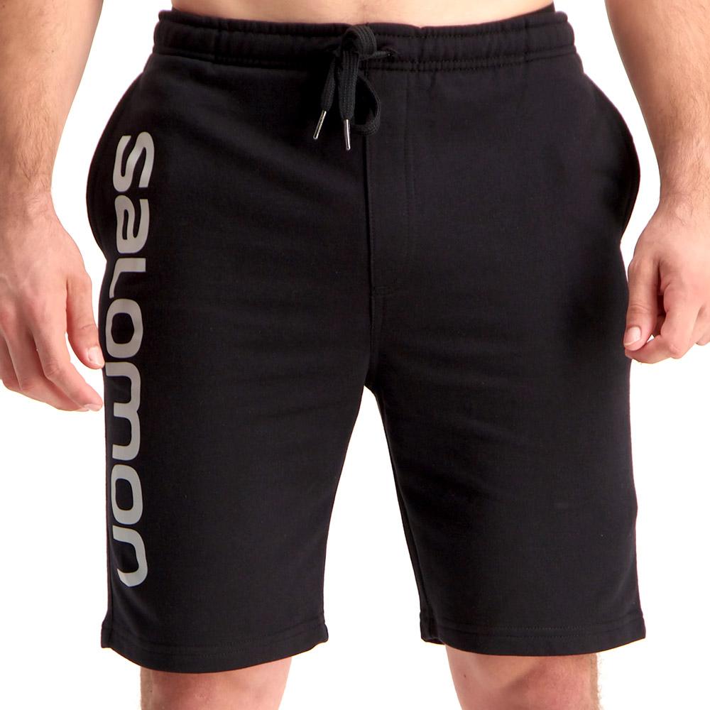 Men\'s Salomon ECHO FLEECE M Shorts Black | US-RXYN624