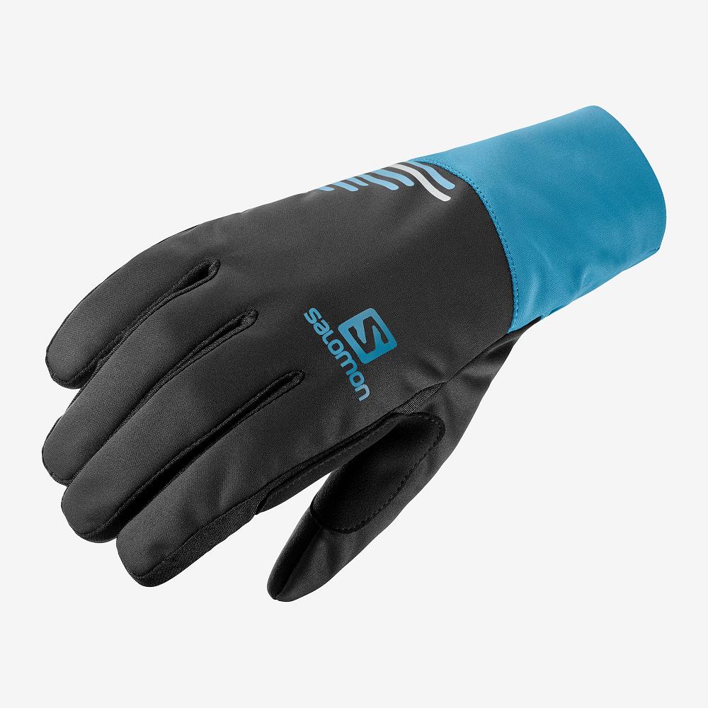 Men's Salomon EQUIPE U Gloves Black | US-DOEW213