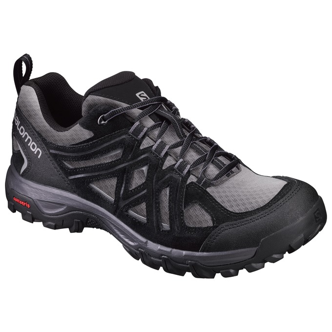 Men\'s Salomon EVASION 2 AERO Hiking Shoes Grey / Black | US-DKIH275