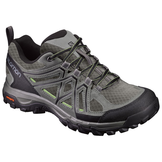 Men\'s Salomon EVASION 2 AERO Hiking Shoes Grey / Black | US-MEZN675