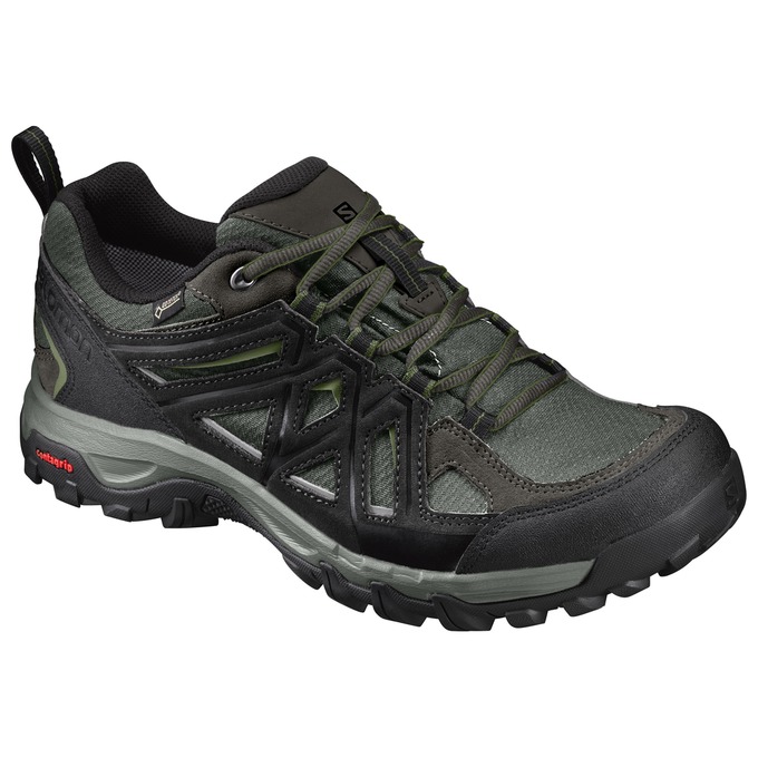 Men\'s Salomon EVASION 2 GTX Hiking Shoes Olive / Black | US-SUPN734