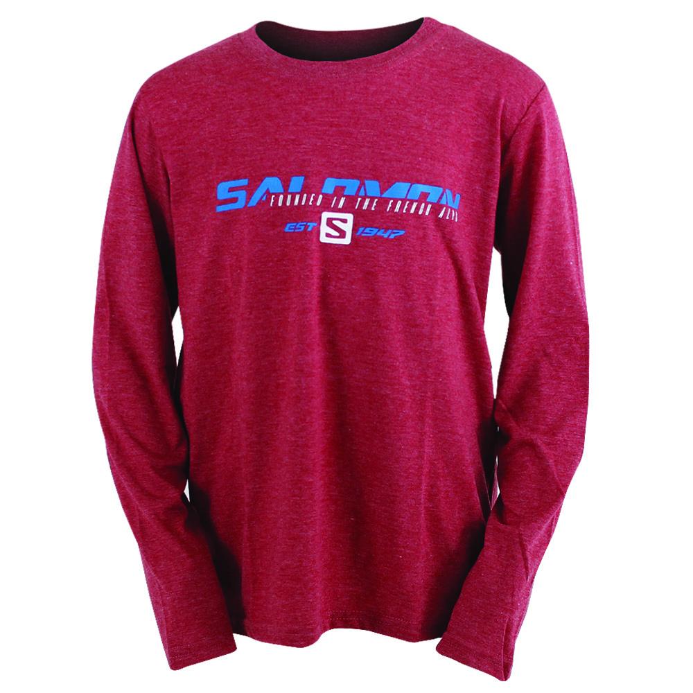 Men\'s Salomon FAST FORWARD LS M T Shirts Red | US-ZNDM094