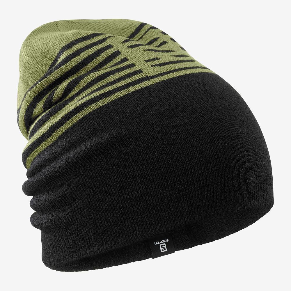 Men's Salomon FLATSPIN REVERSIBLE Hats Black | US-SFIP397