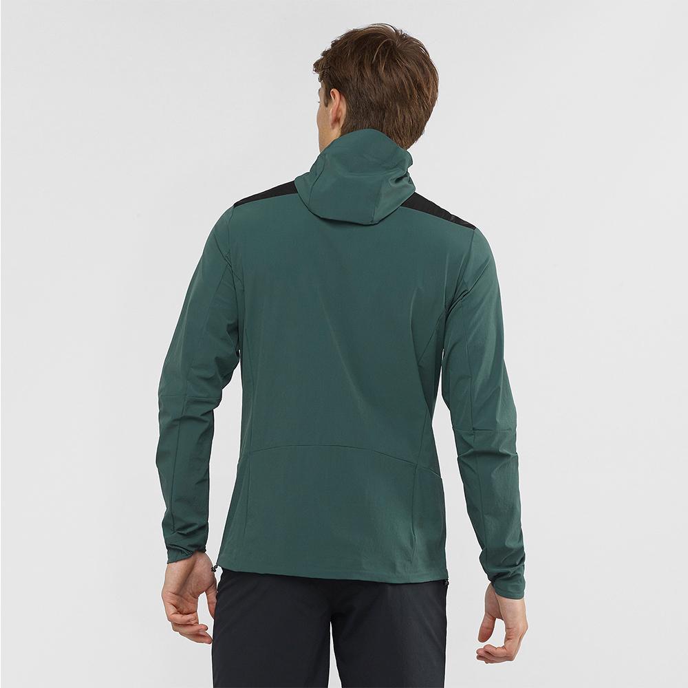 Men's Salomon HALOES DOWN HYBRID M Jackets Green | US-UTLN098