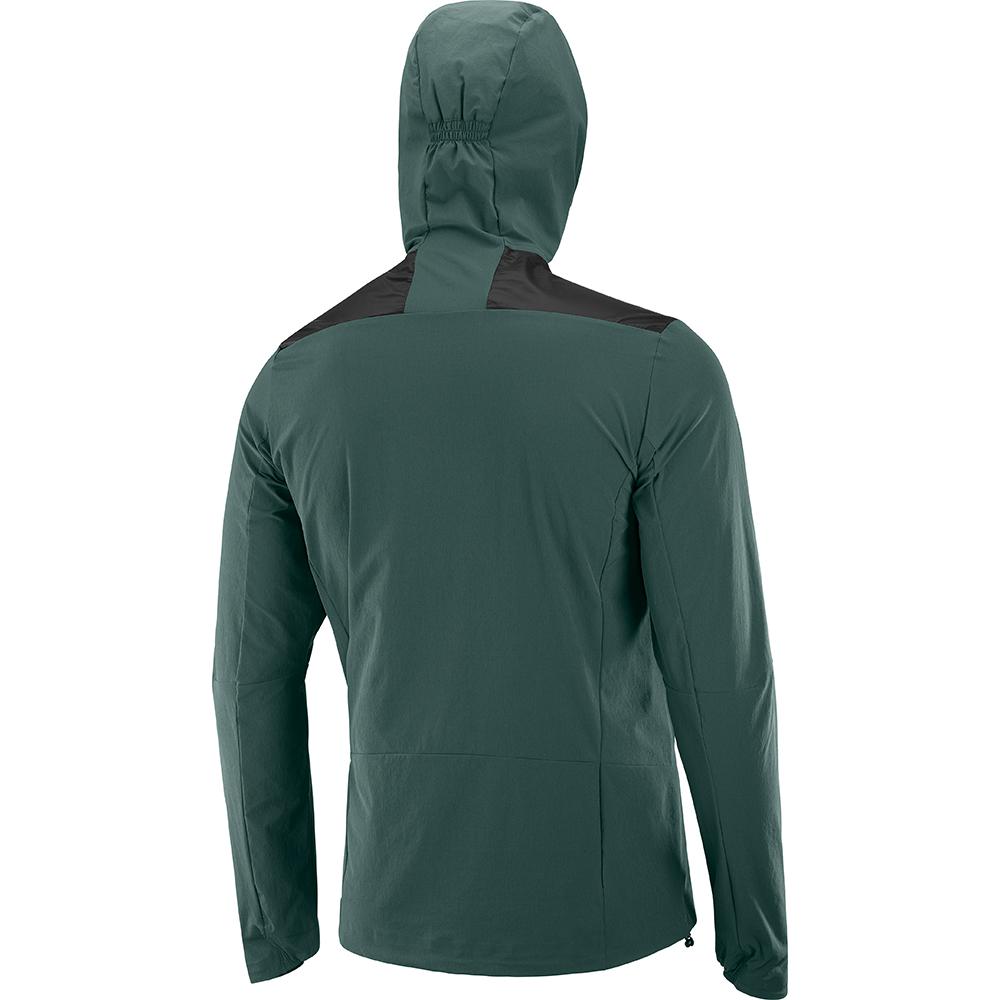 Men's Salomon HALOES DOWN HYBRID M Jackets Green | US-UTLN098