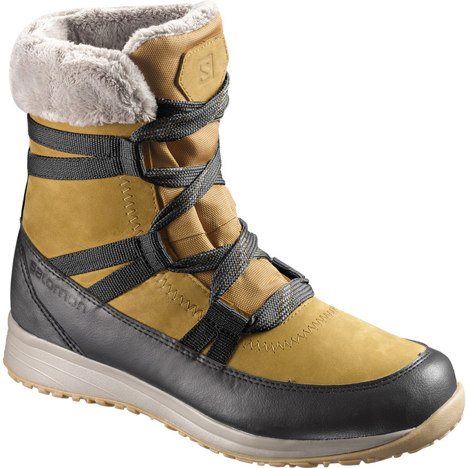 Men\'s Salomon HEIKA LTR CS WP Winter Boots Brown / Black | US-XSHK569