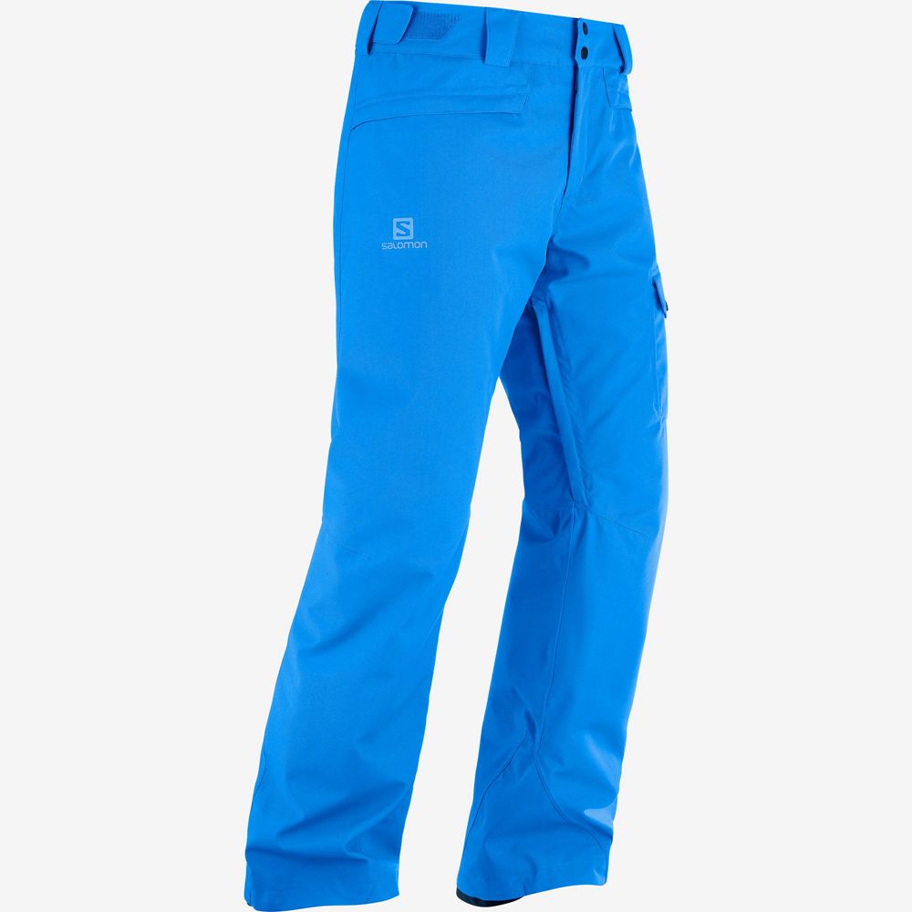 Men's Salomon HIGHASARD M Ski Pants Indigo Bunting | US-YHNK029