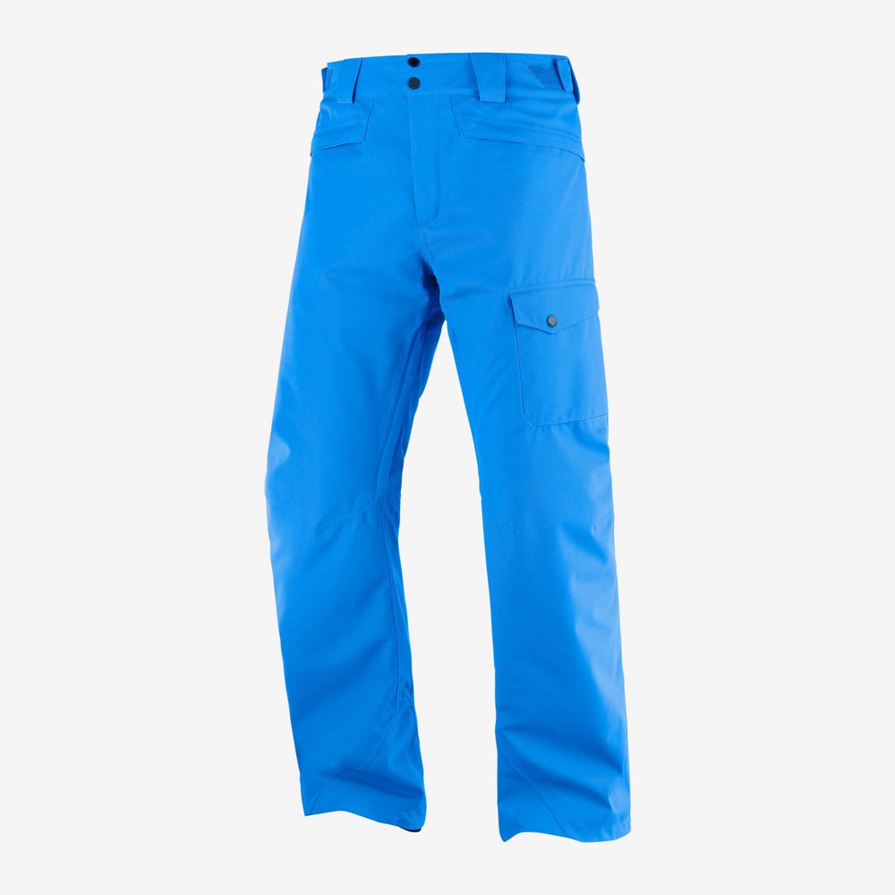 Men's Salomon HIGHASARD M Ski Pants Indigo Bunting | US-YHNK029