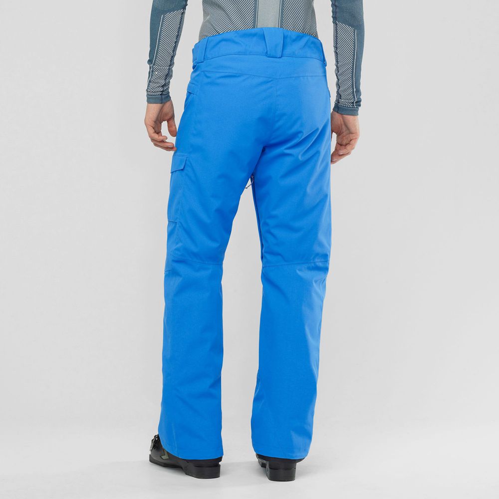 Men's Salomon HIGHASARD M Ski Pants Indigo Bunting | US-YHNK029