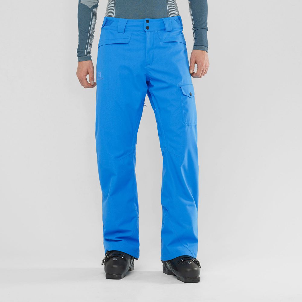 Men\'s Salomon HIGHASARD M Ski Pants Indigo Bunting | US-YHNK029