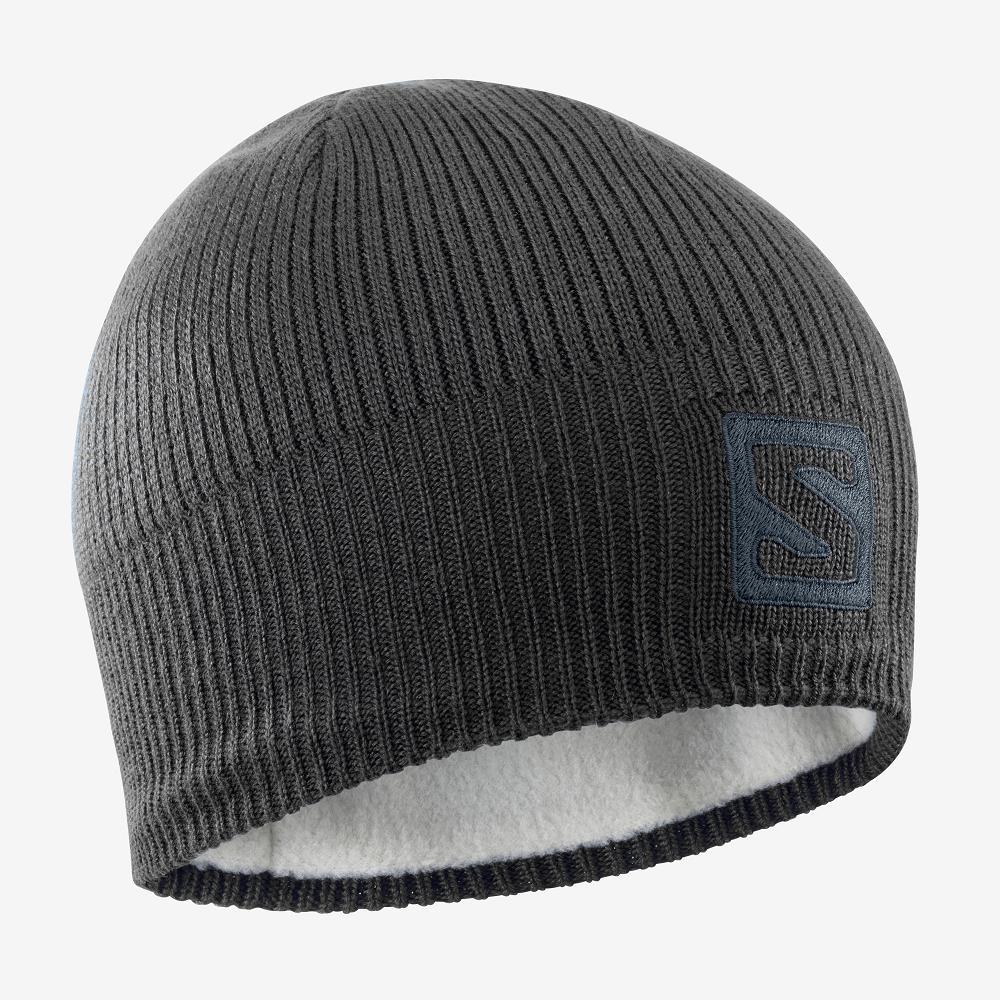 Men's Salomon LOGO Hats Black | US-MQSH741