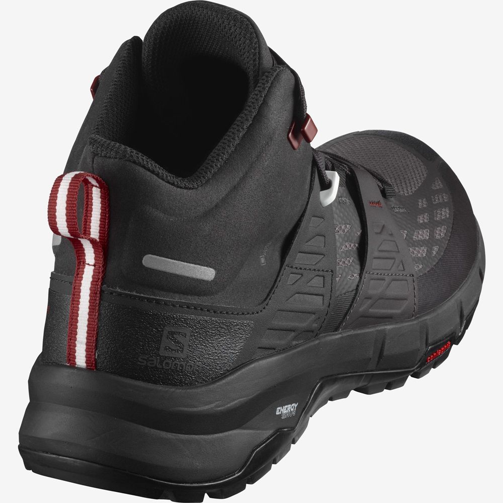 Men's Salomon ODYSSEY MID GTX Hiking Boots Black | US-FZXT253