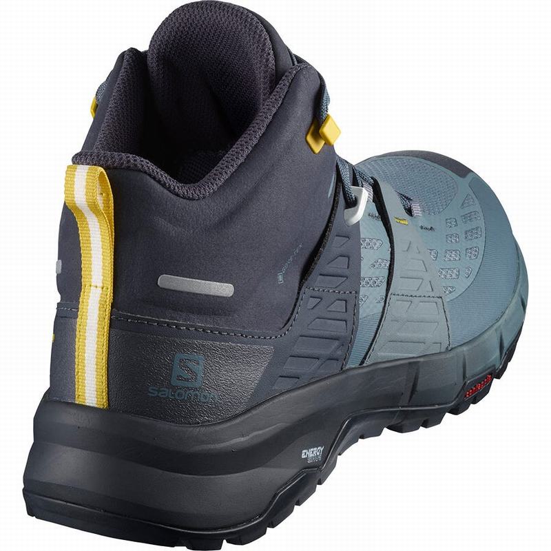 Men's Salomon ODYSSEY MID GTX Hiking Shoes Dark Blue | US-WJZC045