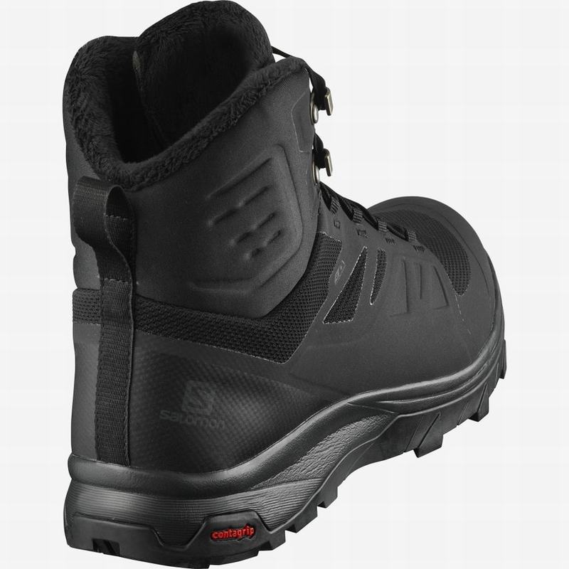 Men's Salomon OUTBLAST TS CSWP Winter Boots Black | US-EBLI579