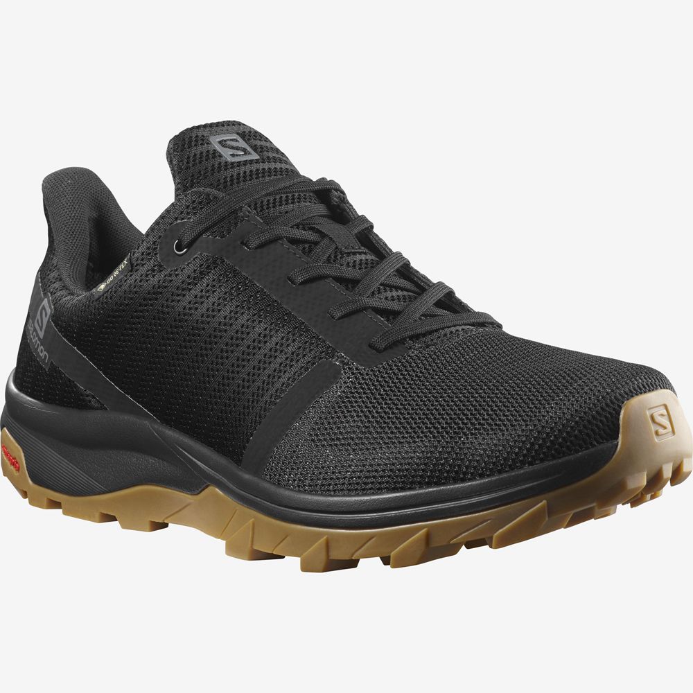 Men's Salomon OUTBOUND PRISM GOR Hiking Shoes Black | US-XKLG052